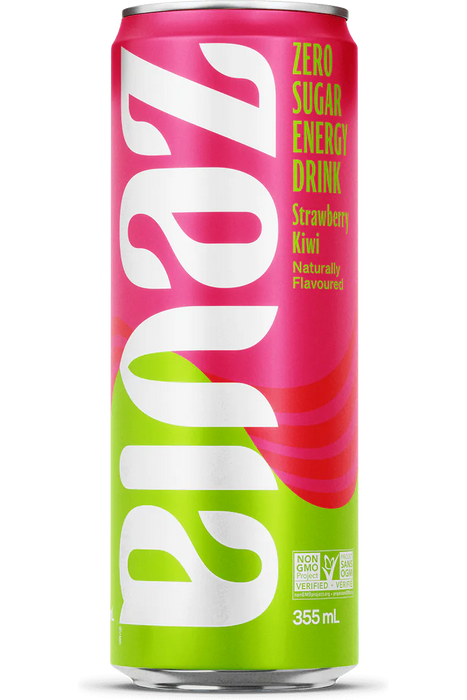 Zevia - Strawberry Kiwi Energy Drink, 355 mL