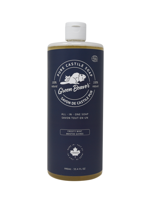 Green Beaver - All-in-One Pure Castile Soap - Frosty Mint, 1 L