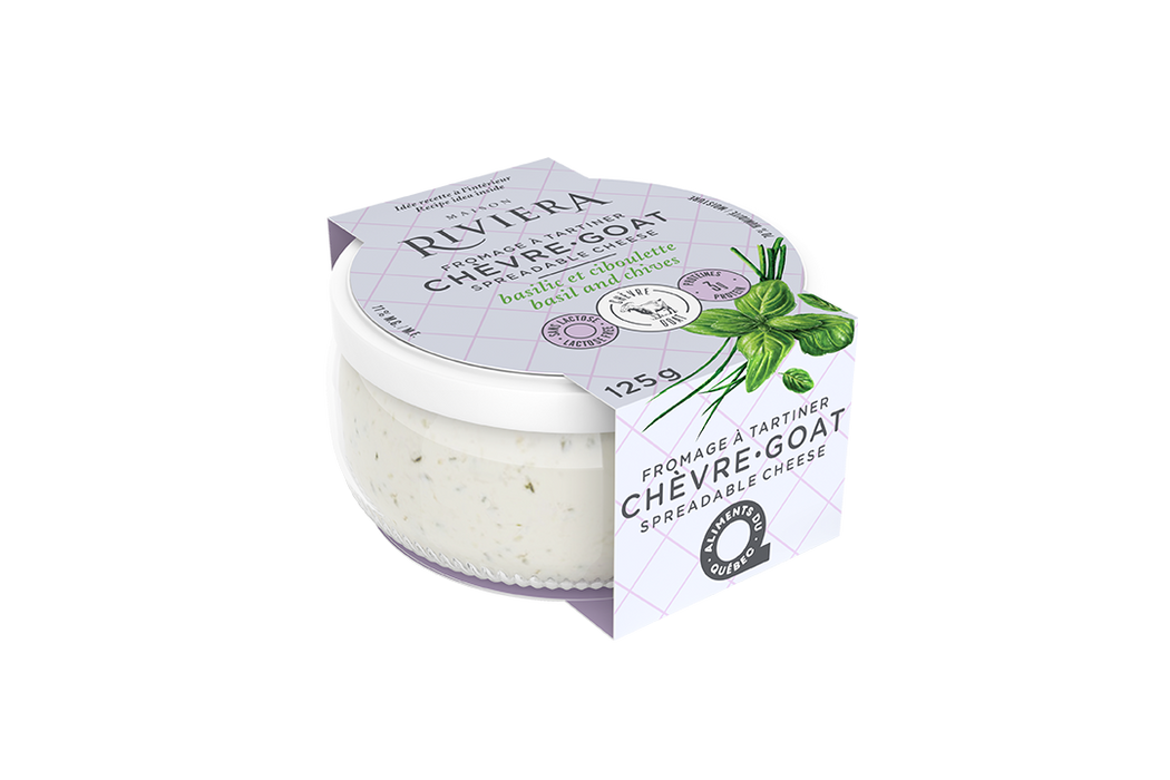 Riviera - Goat Cheese Spread Basil Chives, 125 g