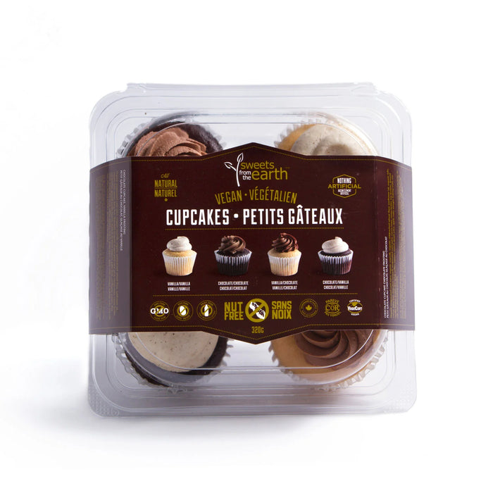 Sweets from the Earth - Nut Free Cupcakes - Chocolate & Vanilla, 4x320 g