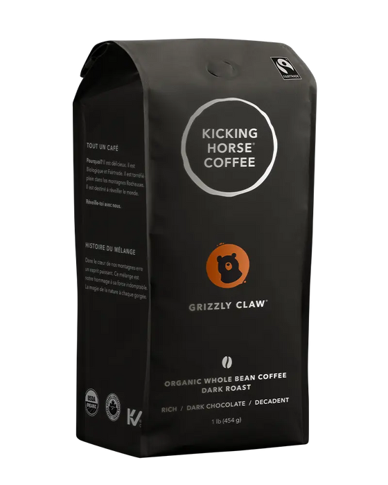 Kicking Horse Coffee - Grizzly Claw - Dark Whole bean Coffee, 454 g