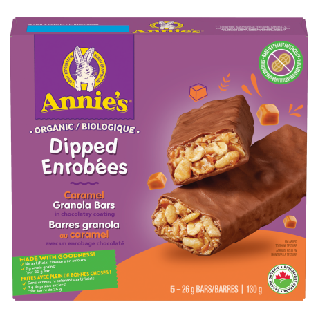 Annie's - Dipped Caramel Granola Bars, 5 Count