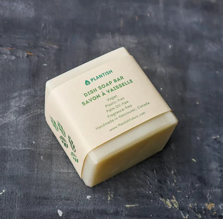 Plantish - Solid Dish Soap Bar - Unscented, Each