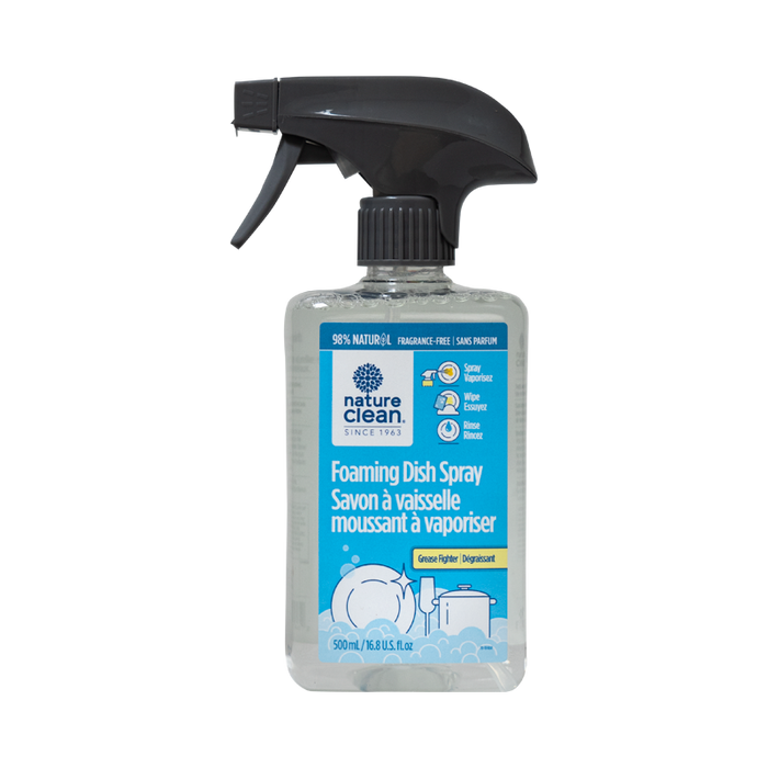 Nature Clean - Foaming Dish Spray Unscented, 500 mL