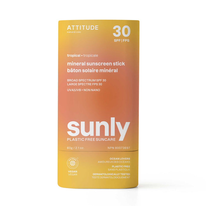 Attitude - Sunly SPF 30 Stick - Tropical, 60 g