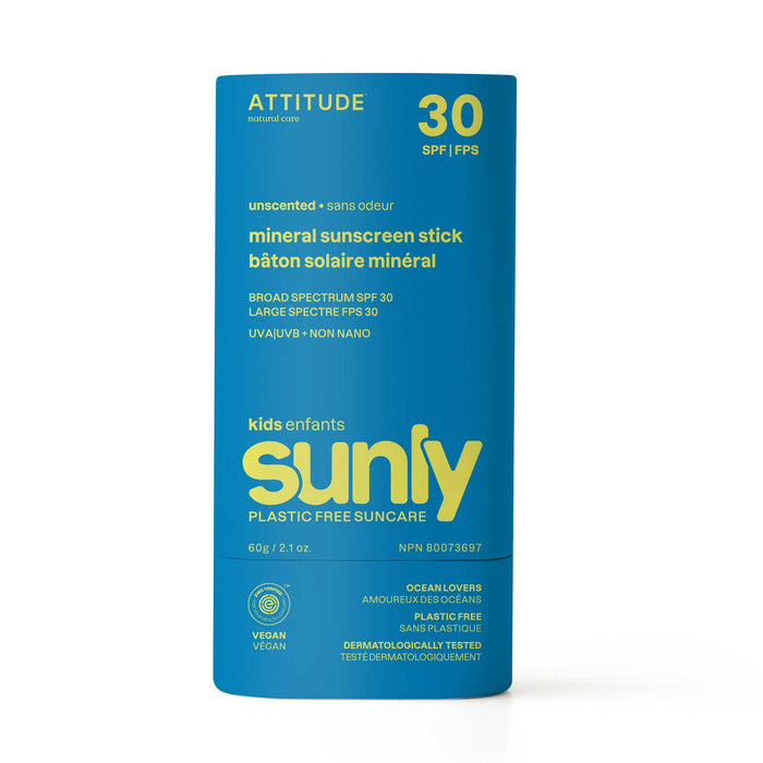 Attitude - Sunly SPF 30 Stick Kids Unscented, 60 g