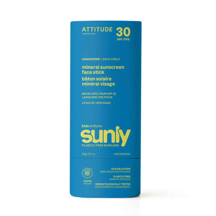 Attitude - Sunly SPF 30 Face Stick Kds Unscented, 20 g