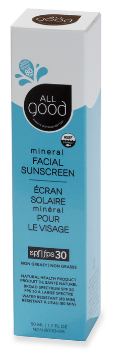 All Good - SPF 30 Facial Sunscreen Lotion, 50 mL