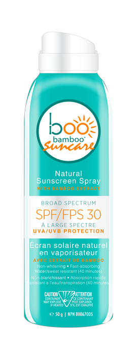 Boo Bamboo - SPF 30 Natural Sunscreen Mini Spray, 50 g