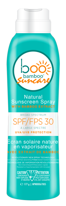 Boo Bamboo - SPF 30 Natural Sunscreen Spray, 177 g
