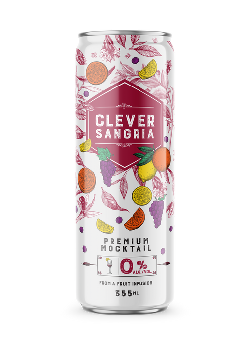 Clever Mocktails - Non-Alcoholic Sangria, 355 mL
