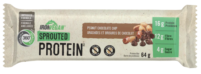 Iron Vegan - Protein Bar - Peanut Chocolate Chip, 64 g