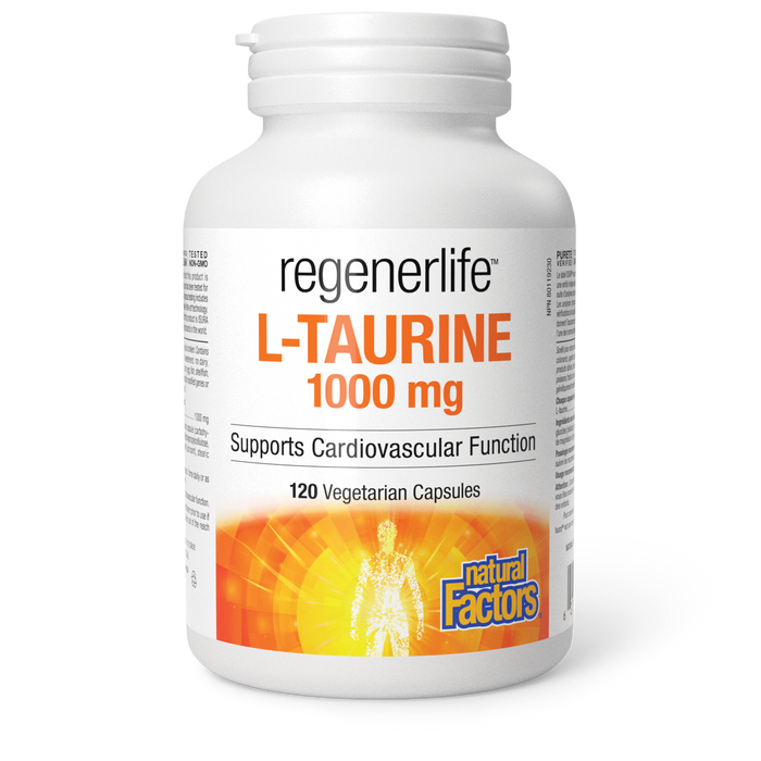 Natural Factors - RegenerLife L-Taurine, 120 Vcaps