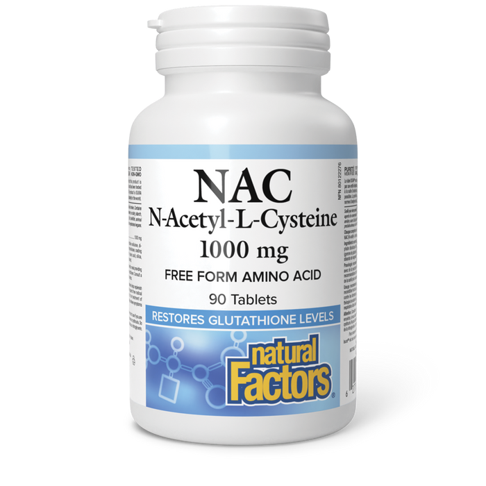 Natural Factors - N-Acetyl-L-Cysteine 1000 mg, 90 Tablets