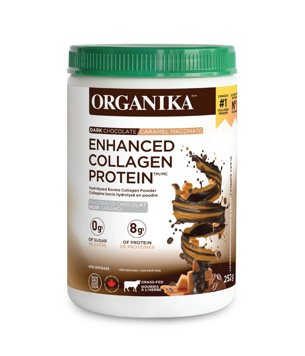 Organika - Enhanced Collagen Dark Chocolate Caramel, 252 g