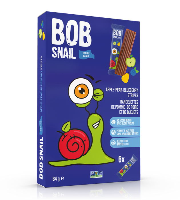 Bob Snail - Stripes - Apple-Pear-Blueberry, 84 g