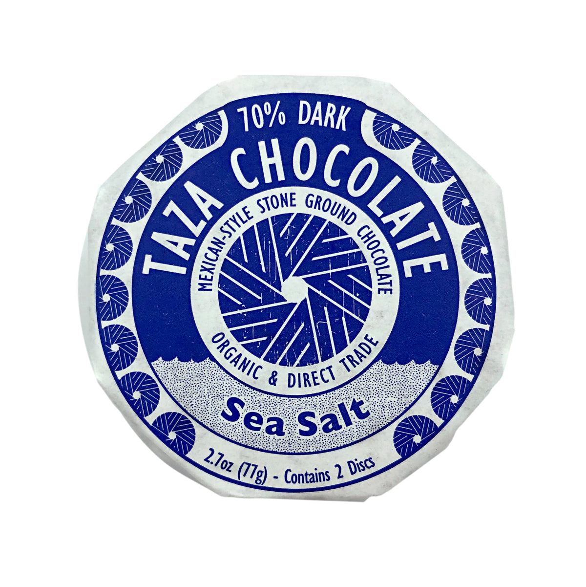 Taza Chocolate - Organic Sea Salt 70%, 77 g — Goodness Me!