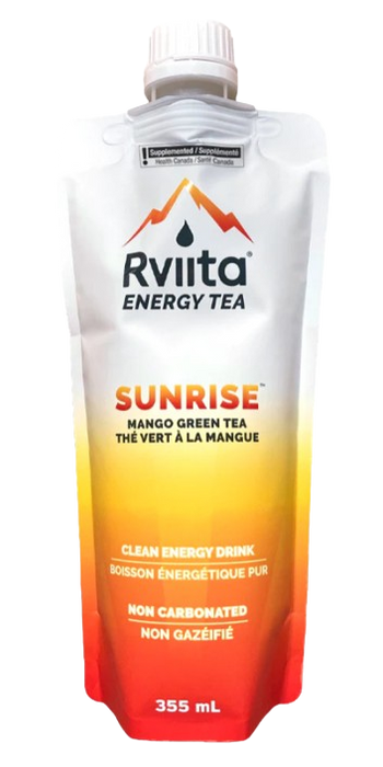 Rviita Energy Tea - Sunrise Mango Energy Tea, 355 mL