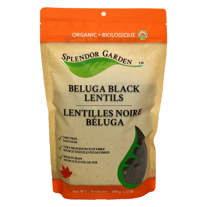 Splendor Garden - Organic Beluga Black Lentils, 600 g