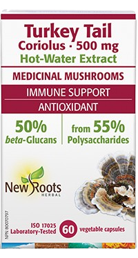 New Roots Herbal - Turkey Tail - Coriolus Extract, 60 Caps