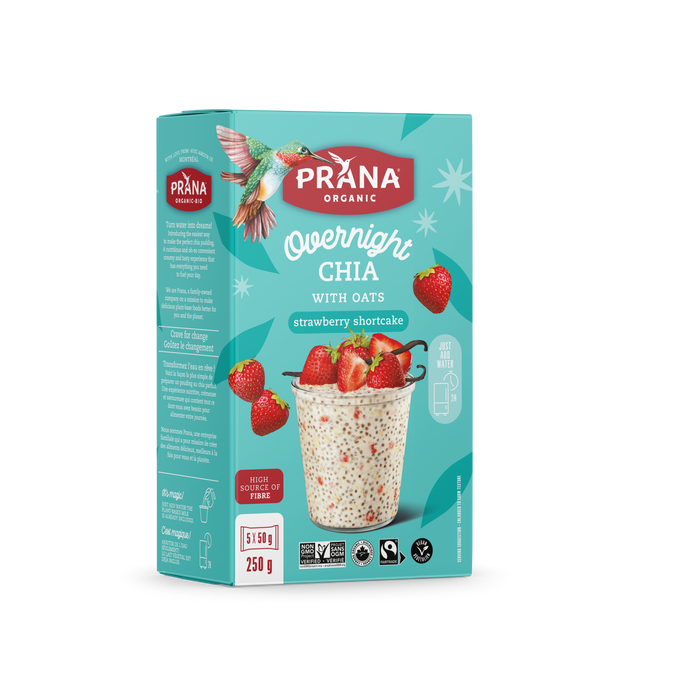 Prana - Overnight Chia - Strawberry Shortcake, 250 g