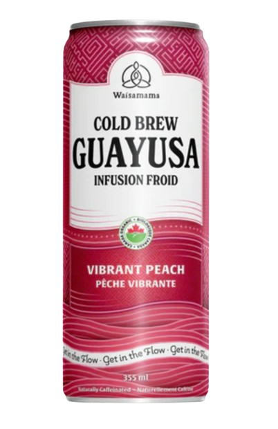 Waisamama - Cold Brew Guayusa Vibrant Peach, 355 mL