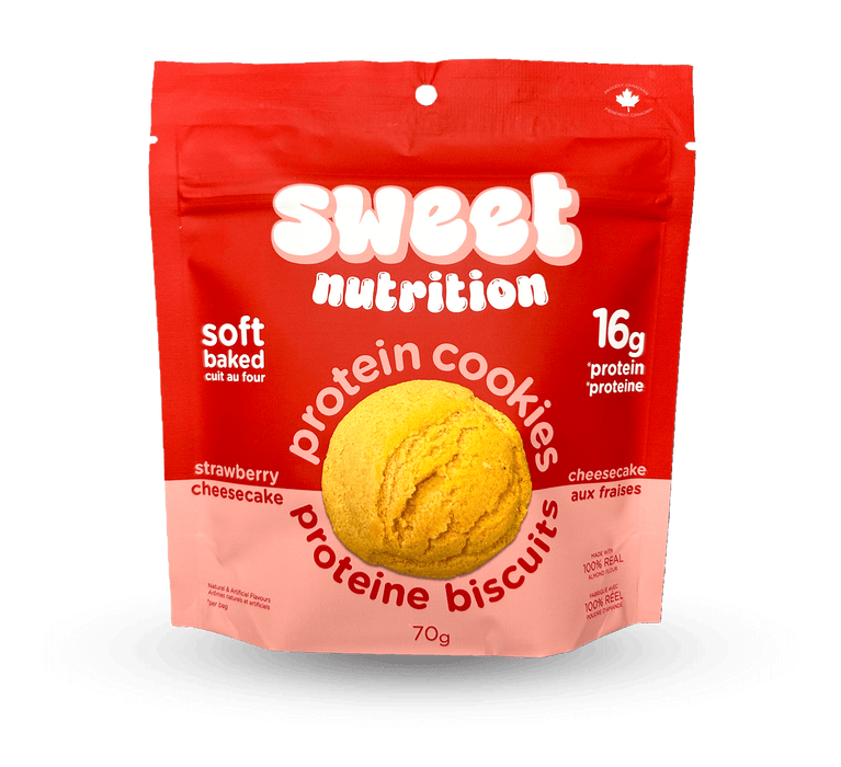 Sweet Nutrition - Protein Cookies - Strawberry Cheesecake, 70 g