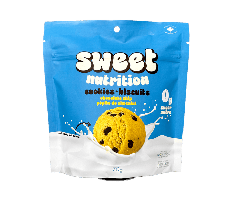 Sweet Nutrition - Zero Sugar Cookies - Chocolate Chip, 70 g