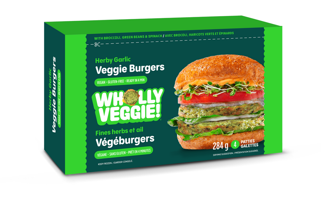 Wholly Veggie - Herby Garlic Veggie Burgers, 284 g