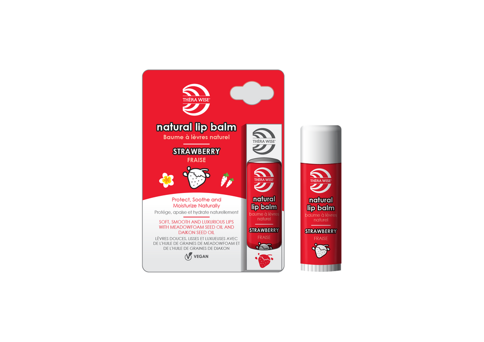 Thera Wise - Natural Lip Balm - Strawberry, 4.5 g