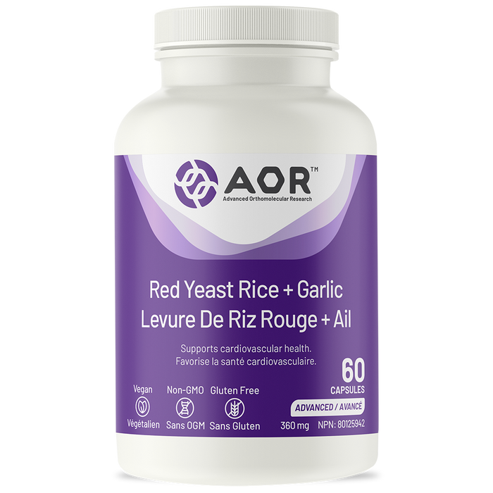 AOR - Red Yeast Rice + Garlic, 60 Capsules