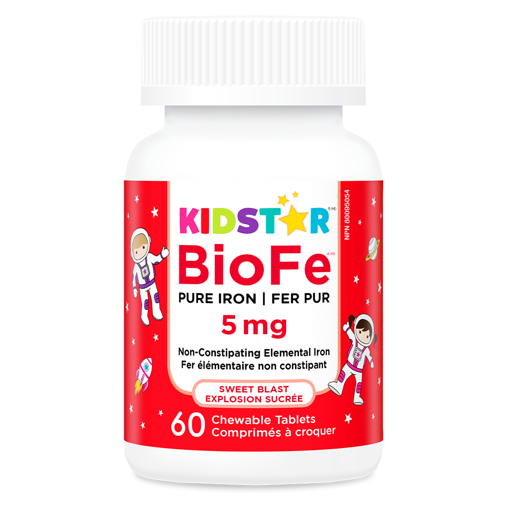 KidStar Nutrients - BioFe Pure Iron Sweet Blast 5 mg, 60 Chewables ...