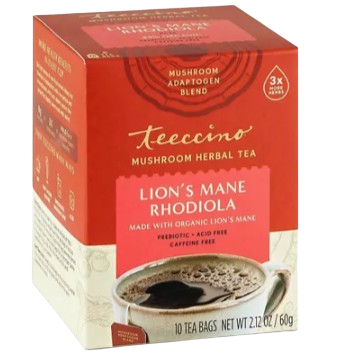 Teeccino Caffe Inc - Lion's Mane Rhodiola, 10 Count