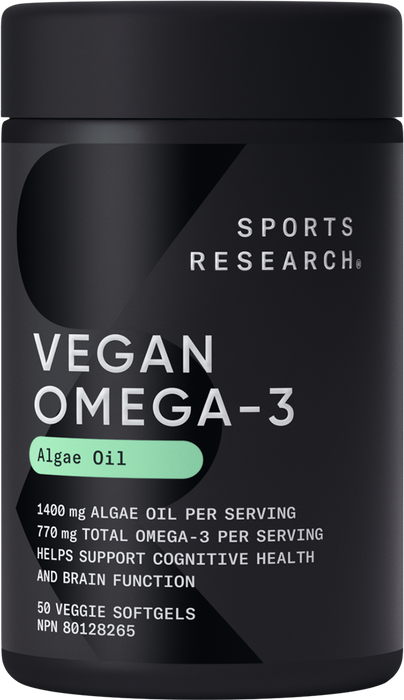 Sports Research - Vegan Omega 3, 50 Softgels