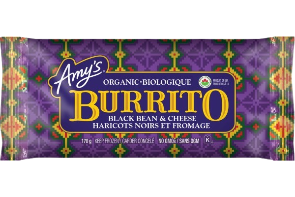Amy's Kitchen - Organic Black Bean & Cheese Burrito, 170 g