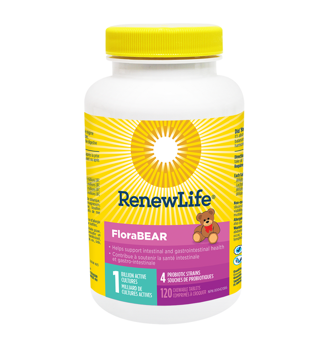 Renew Life - FloraBEAR, 120 Chewables