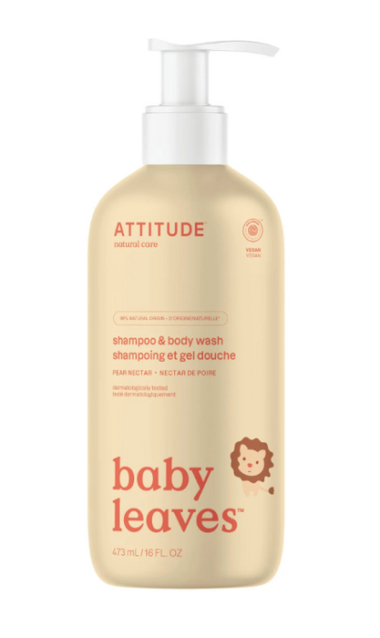 Attitude - Baby Leaves 2 in 1 Shampoo - Pear, 473 mL