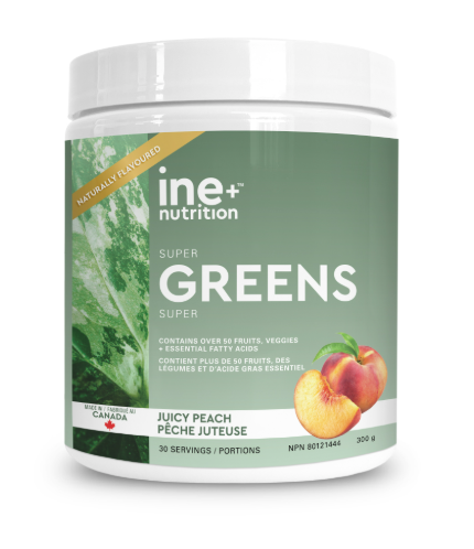 Ine+ Nutrition - Super Greens - Juicy Peach, 300 g