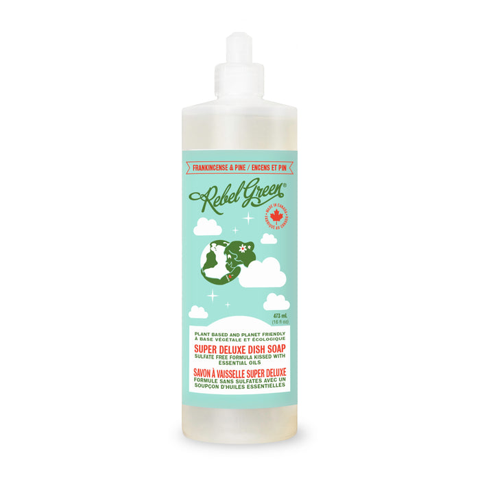 Rebel Green - Dish Soap Frankincense & Pine, 473 mL