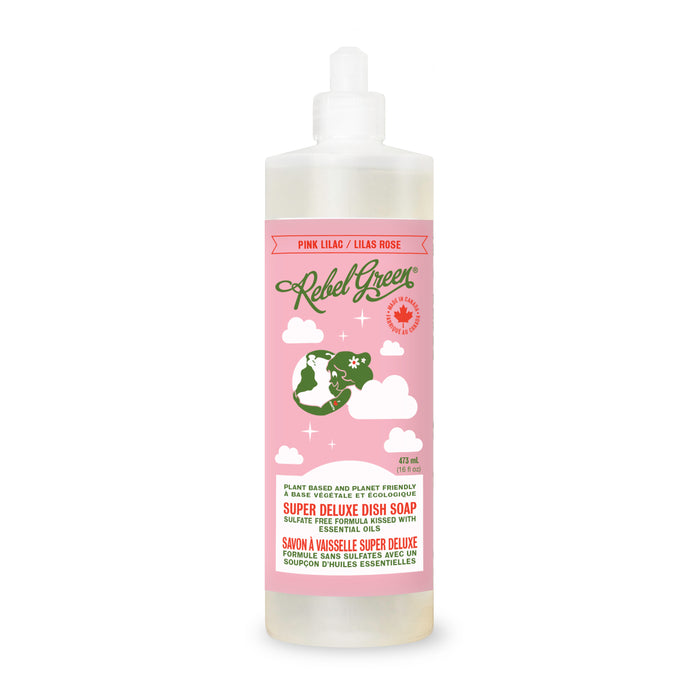 Rebel Green - Dish Soap Pink Lilac, 473 mL