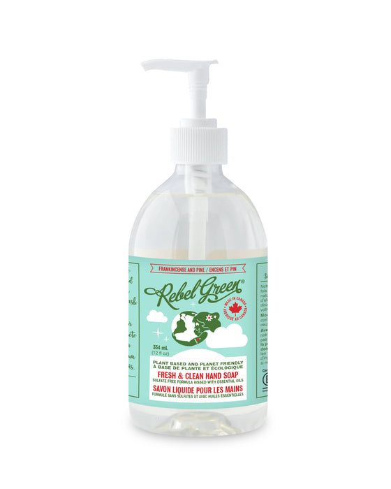 Rebel Green - Hand Soap Frankincense & Pine, 354 mL
