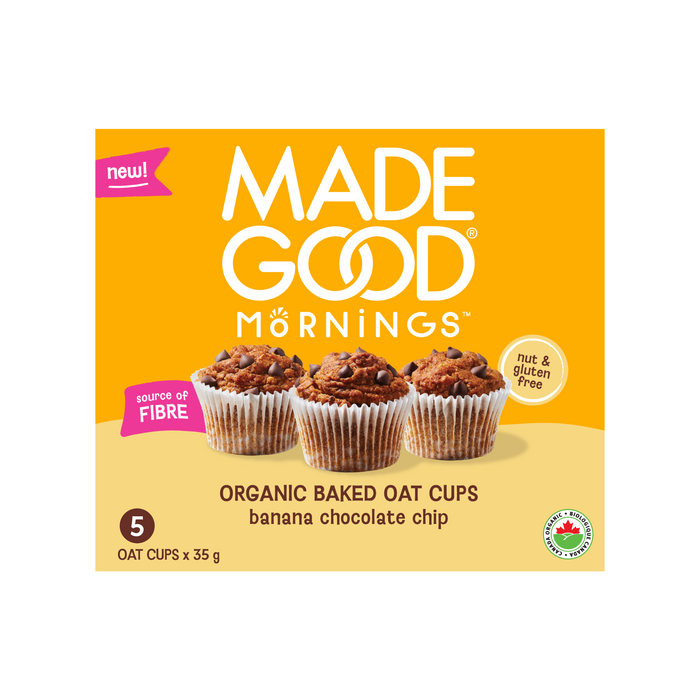 Made Good - Organic Baked Oat Cups Banana Chocolate Chip, 5x35 g