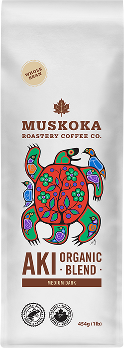 Muskoka Roastery Coffee Co. - Organic Aki Blend - Whole Bean, 454 g