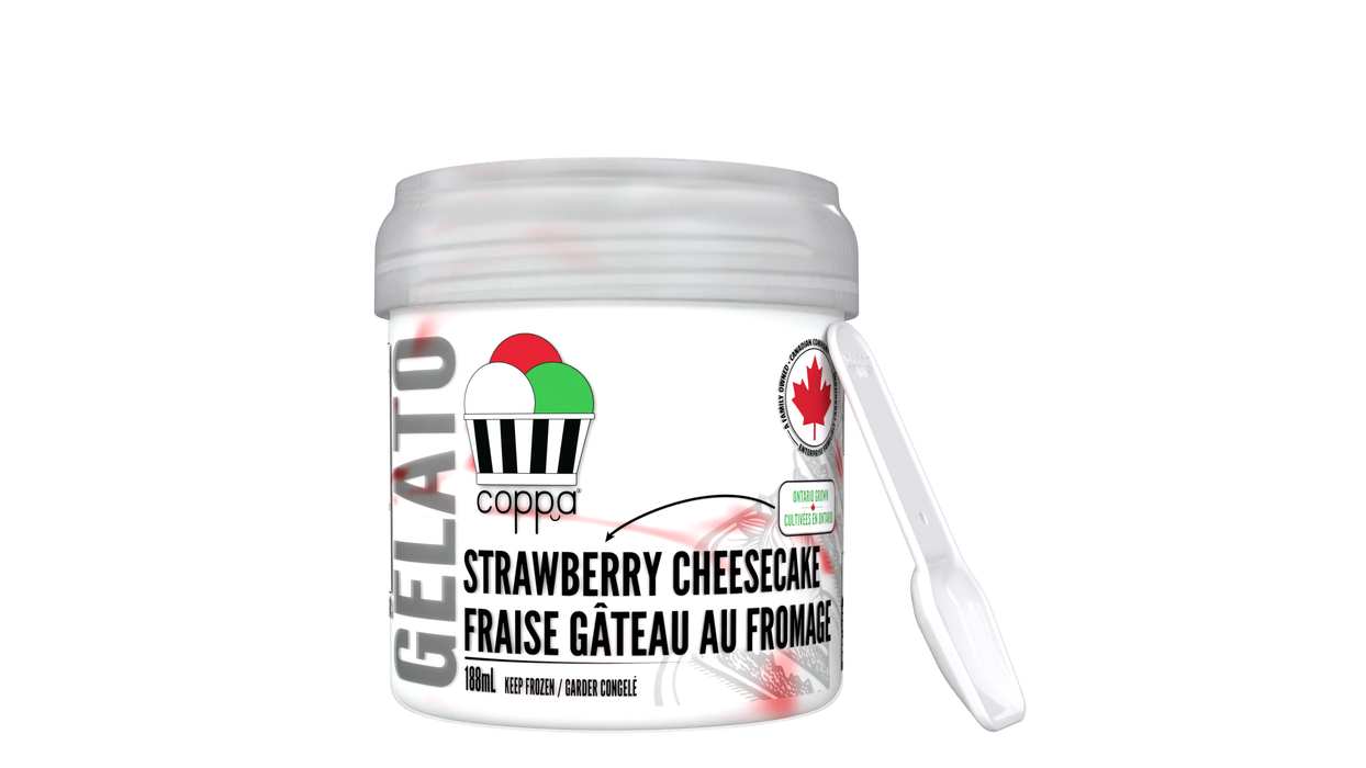 Coppa Gelato - Gelato - Strawberry Cheesecake, 188 mL
