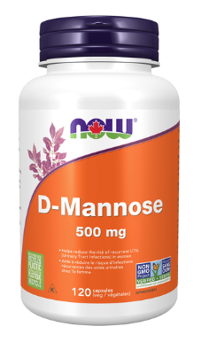 NOW - D-Mannose 500 mg, 120 Vcap