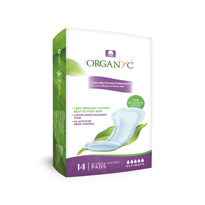 Organyc - Light Incontinence Ultimate Pads, 14 Count