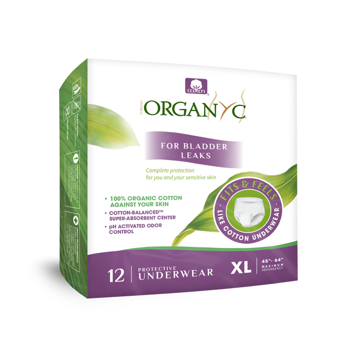 Organyc - Protective Underwear - X Large, 12 Count