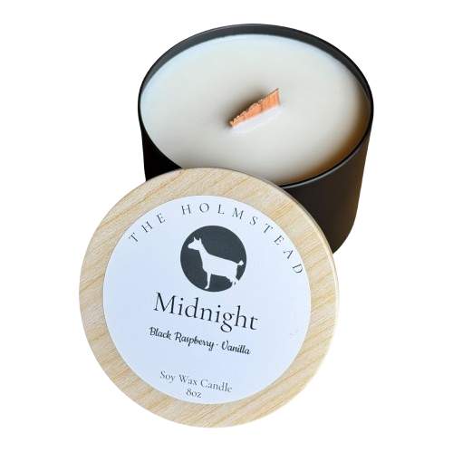 The Holmstead - Candle - Midnight, 8 oz