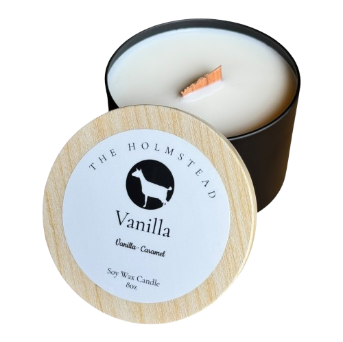 The Holmstead - Candle - Vanilla, 8 oz