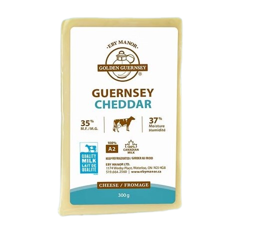 Eby Manor Golden Guernsey - Cheddar - A2 Guernsey, 300 g